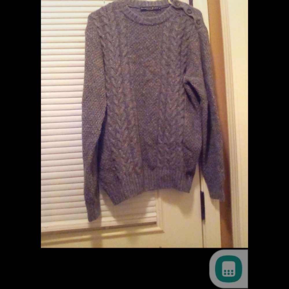 Daniele Blasi Gray Sweater Wool Blend 1/4 Button Made In Italy